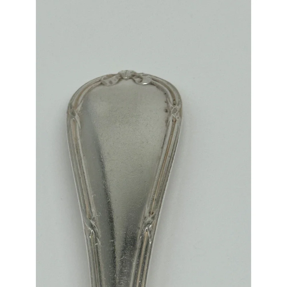 Vintage Christofle Rubans Silverplate European Place Oval Soup Spoon‎ 8 1/8